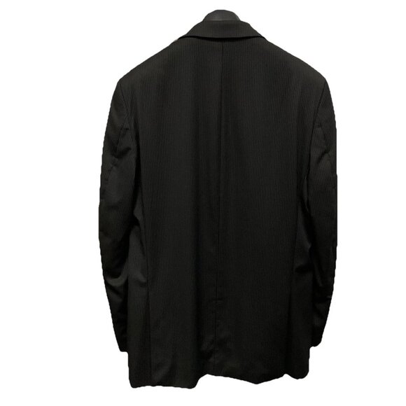 DKNY Macys Men’s Store Black Striped Two Bottoms Blazer Size 42L - Picture 2 of 9